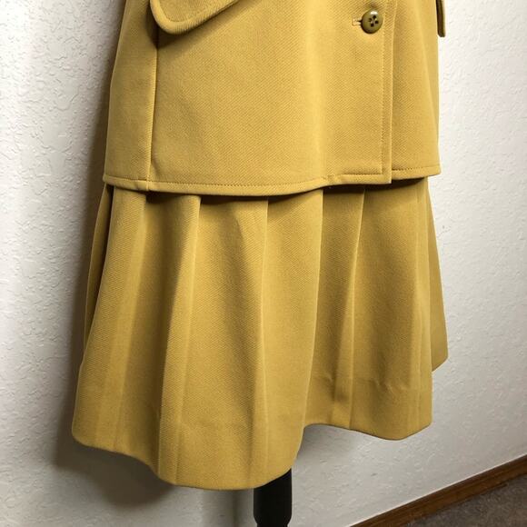 Vintage Jack Winter camel gold Dacron polyester vest skirt set size Large 60-70s - Picture 4 of 16